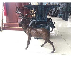 鹿铸铜雕塑案例
