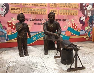 茶马花街铸铜雕塑案例